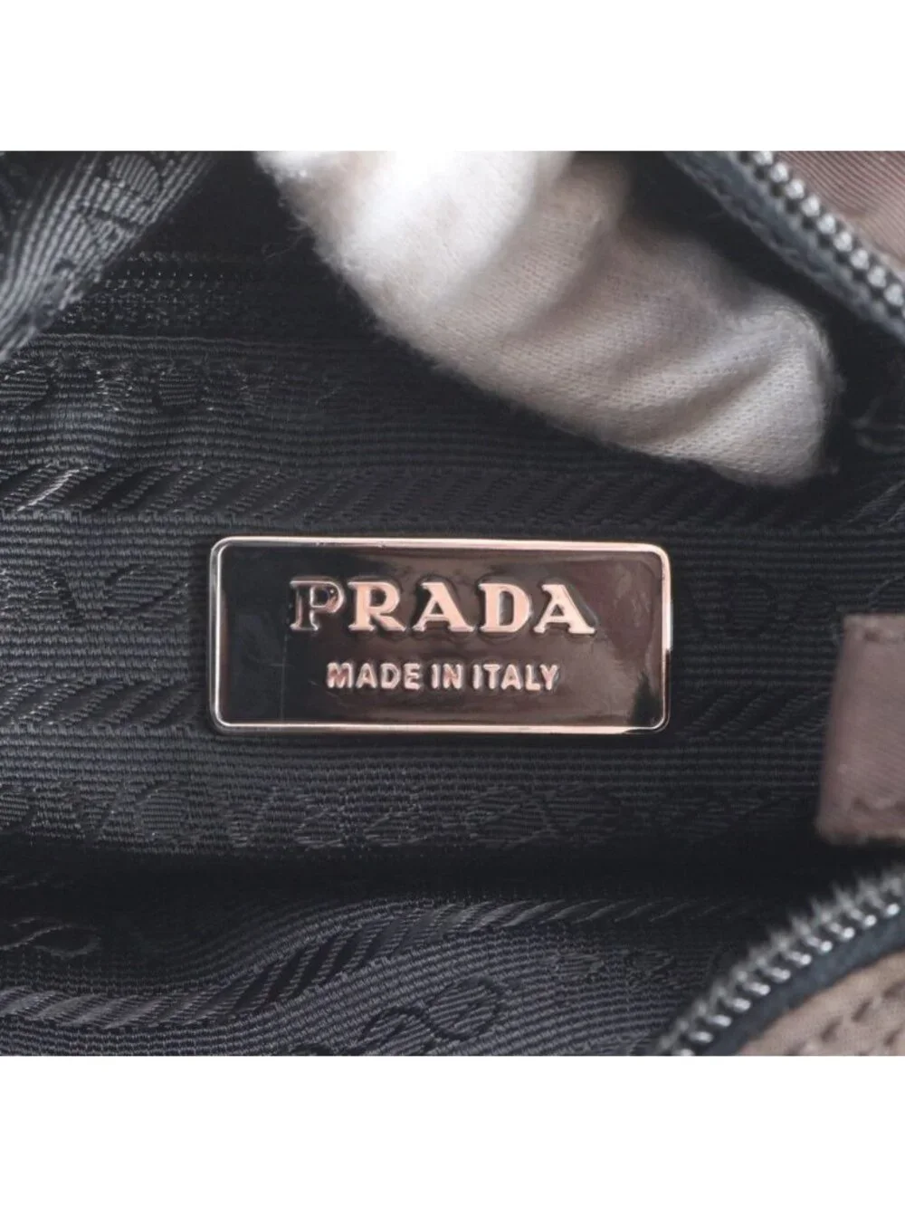 Prada Tessuto Nylon Triangle Logo Leather Shoulder Bag Crossbody Messenger